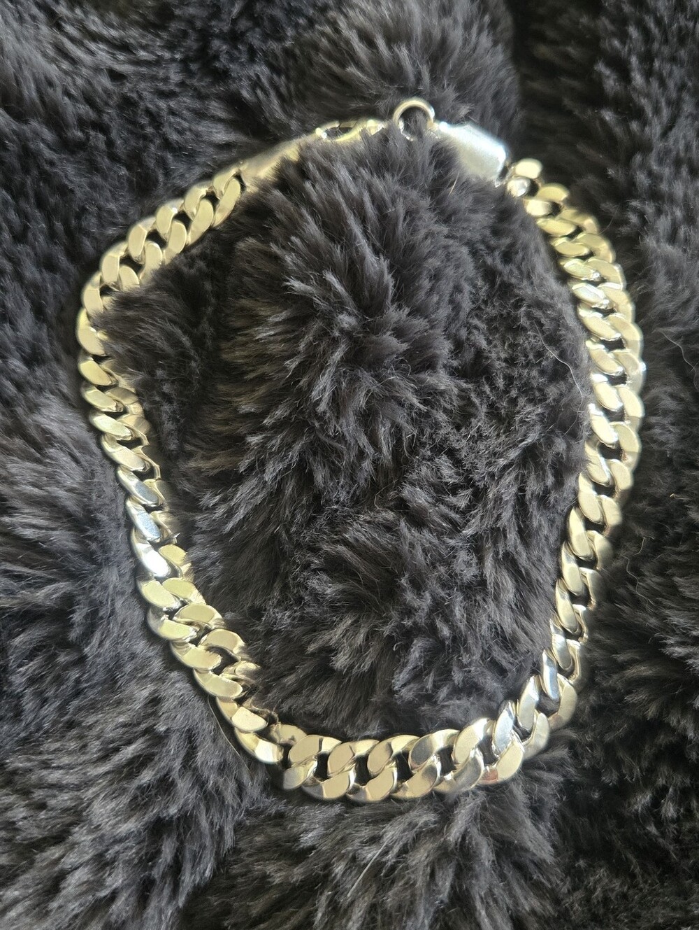 Solid Sterling Silver Cuban Link Anklet - 12"